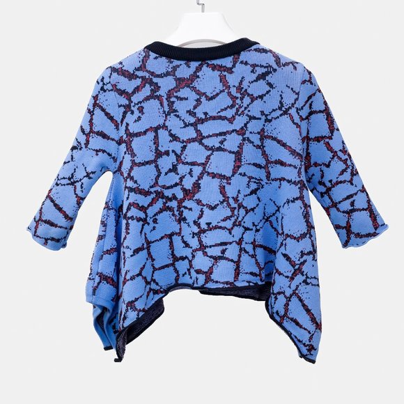 Opening Ceremony Blue Knit Handkerchief Hem Sweater - Picture 2 of 10